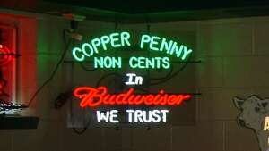 Flyer for Trevor Burgess and Aaron Traffas at Copper Penny in Stillwater, in northeast Oklahoma