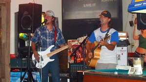 Trevor Burgess and Aaron Traffas performing at Red Rooster in Oklahoma City, in central Oklahoma