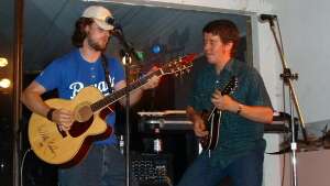 Trevor Burgess and Aaron Traffas performing at Buster's Saloon in Sun City, in south-central Kansas