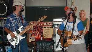 Trevor Burgess and Aaron Traffas performing at Red Rooster in Oklahoma City, in central Oklahoma