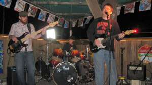 Aaron Traffas Band performing at Gaslight in Lawrence, in east-central Kansas