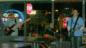 Aaron Traffas Band performing at Pat's Blue Rib'N in Manhattan, in northeast Kansas