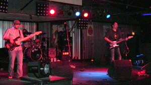 Aaron Traffas Band performing at 23rd Street Roadhouse in Lawrence, in east-central Kansas
