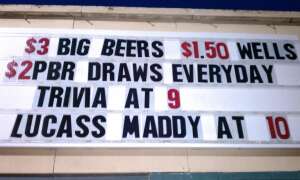 Flyer for Aaron Traffas and Lucas Maddy at Pat's Blue Rib'N in Manhattan, in northeast Kansas