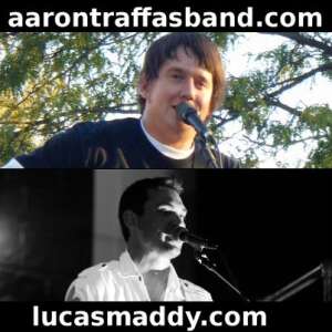Flyer for Aaron Traffas and Lucas Maddy at R.C. McGraw's in Manhattan, in northeast Kansas