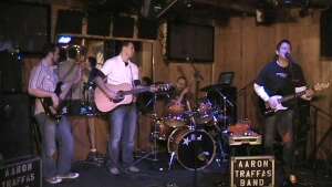 Aaron Traffas Band performing at Bobby T's Bar and Grill in Manhattan, in northeast Kansas