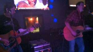 Aaron Traffas and Lucas Maddy performing at Pat's Blue Rib'N in Manhattan, in northeast Kansas