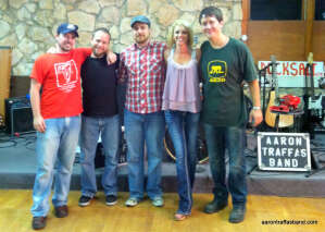 Flyer for Aaron Traffas Band at Leroy's Bar and Grill in Pratt, in south-central Kansas