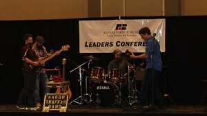 Aaron Traffas Band performing at Kansas Farm Bureau Young Farmers and Ranchers Conference in Manhattan, in northeast Kansas