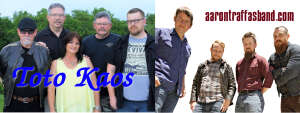 Flyer for Toto Kaos and Aaron Traffas Band at The Keg in Colwich, in south-central Kansas