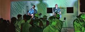 Aaron Traffas and Lucas Maddy performing at Haddam Frontier Days in Haddam, in north-central Kansas