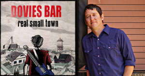 Flyer for Aaron Traffas at Dovies Bar in Kiowa, in south-central Kansas