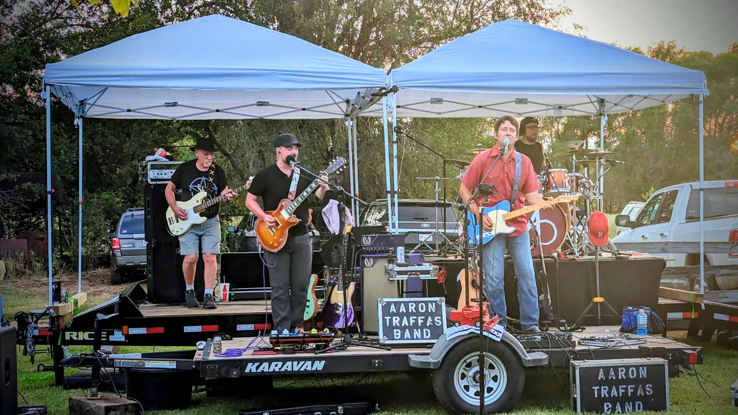 The Aaron Traffas Band at the South x Sharon music festival in Southern Kansas