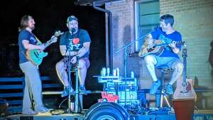 Aaron Traffas Band performing at South x Sharon Music Festival in Sharon, in south-central Kansas