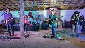 Potz and the Meat Sweats performing at a private party in Kiowa, in south-central Kansas