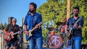 Aaron Traffas Band performing at The Outpost at Cheney Lake in Cheney, in south-central Kansas