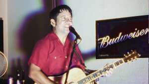 Aaron Traffas playing live country music in south central Kansas at Dovie's in Kiowa