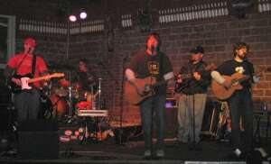 Aaron Traffas Band performing at Longhorns Saloon in Manhattan, in northeast Kansas