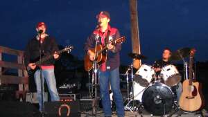 Aaron Traffas Band performing at Gyp Hills Trail Ride in Medicine Lodge, in south-central Kansas
