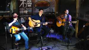 Aaron Traffas Band performing at The Outpost in Cheney, in south-central Kansas