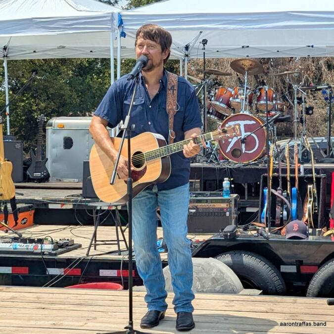 Aaron Traffas playing live music in southern Kansas