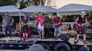 Aaron Traffas Band performing at Venue South x Sharon Music Festival in Sharon, in south-central Kansas