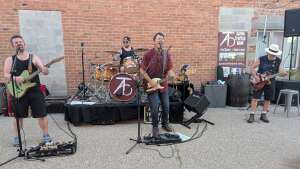 Aaron Traffas Band performing at Sandhills Brewing in Hutchinson, in central Kansas