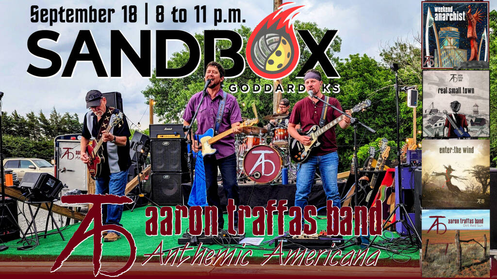 Aaron Traffas Band playing live music in Goddard Kansas at The Sandbox