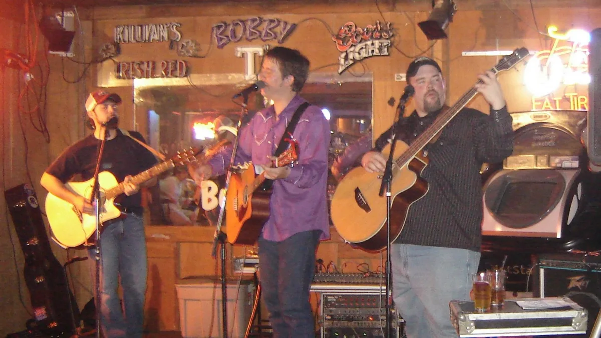 Aaron Traffas Band acoustic performing at Bobby T's Bar and Grill in Manhattan, in northeast Kansas